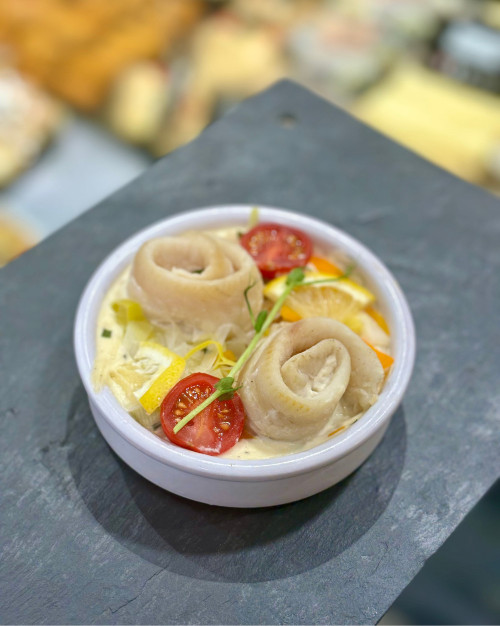 Turban de filet de sole et sa julienne de légumes